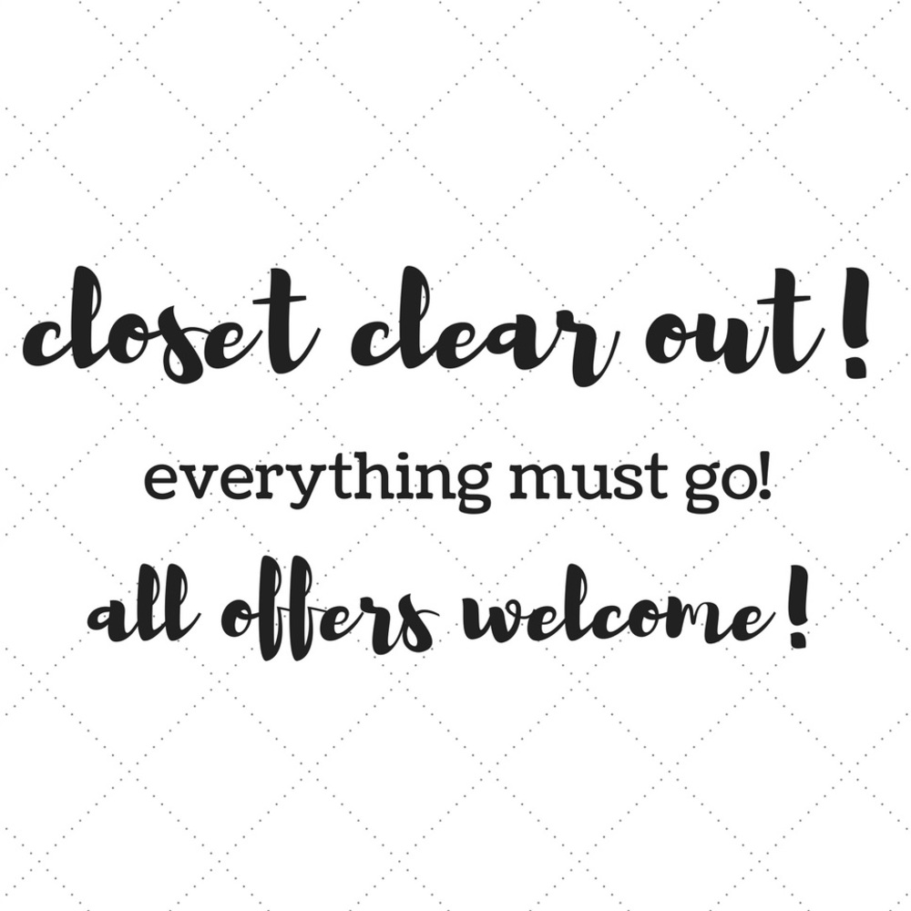 closet clear-out!